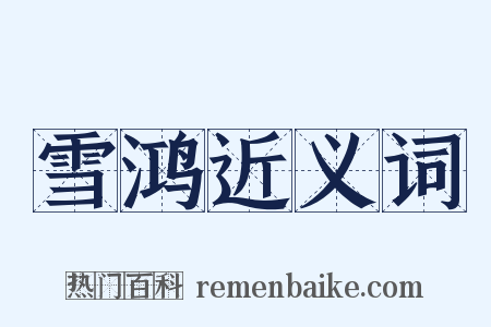 雪鸿近义词是什么意思的图片